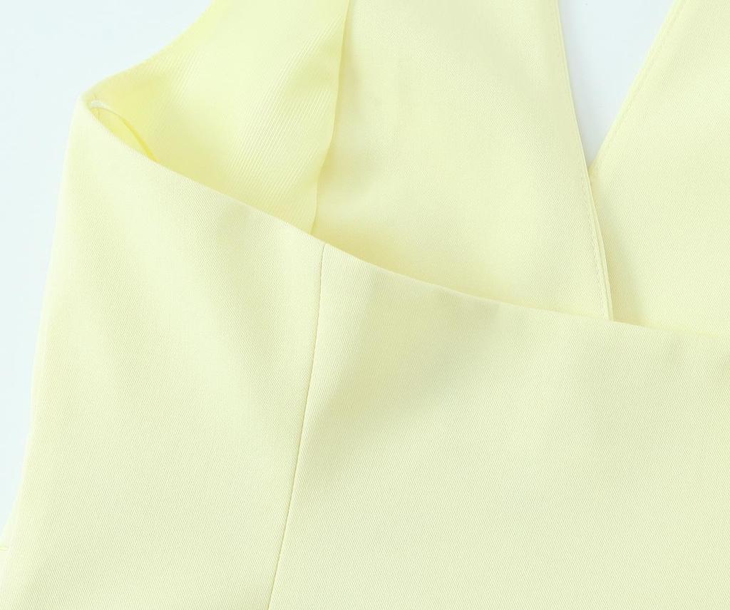 2025 Spring Women's Halter Neck Top & Long Pants Set - European & American Style