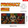 2D Flat Banner 1 Piece Halloween-themed Garage Door Cover Party Banner Polyester Day of the Deadzyc