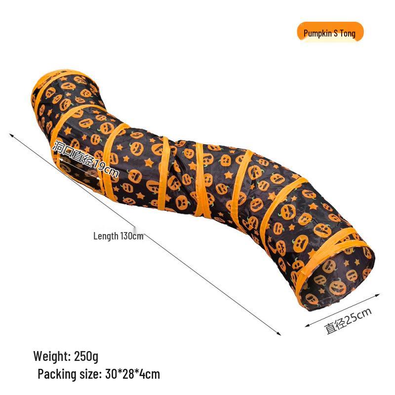 Rainbow Three-Way Foldable Cat Tunnel Toy