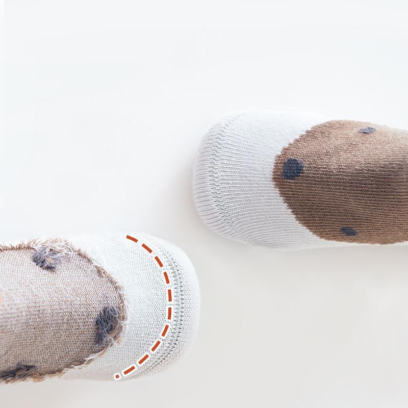 New Winter Autumn Anti Slip Baby Socks Cute Cartoon Animal Print Toddler Kids Floor Sock Rubber Soles Cotton Baby Boy Girl Socks