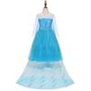 Frozen Princess Long Sleeve Costume Gown for Kids - Elsa & Anna Inspired with Cape