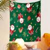 Christmas Santa and Gifts Pattern Patterned Tapestry Decorative Wall Hanging, Home Bedroom Living Room Decor