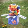 Super Dad Father's Day Gift Blue Pop Up Blessing Card Funny 3D Up Greeting Cards  Grandpa
