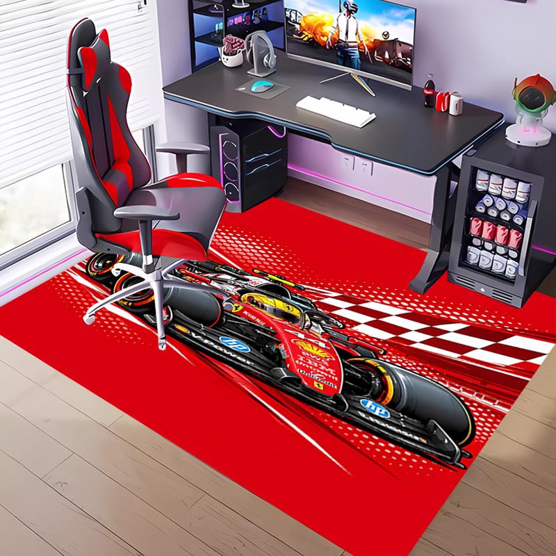 C-charles Leclerc F1 Racing -Themed Entrance Mat,Non-Slip Mat Area Rug,Room Decor,Outdoor Decor,Kitchen Rug,Doormat - Machine Washable,Easy to Clean
