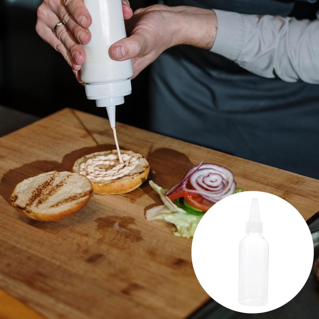 Set of 15 oz Clear Squeeze Bottles with Nozzles Refillable Applicator Bottles for Convenient for Dispensing 2.99 - Liquids, Inks, Adhesives, etc. -