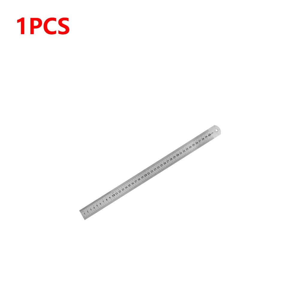 10-1Pcs 15-50cm Stainless Steel Metal Straight Ruler Ruler Tool Precision Double Sided Measuring Drafting Accessory Hand Tool