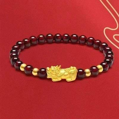 2026 Stylish Golden Pixiu Bracelet for Men & Women - Bold, Majestic Design