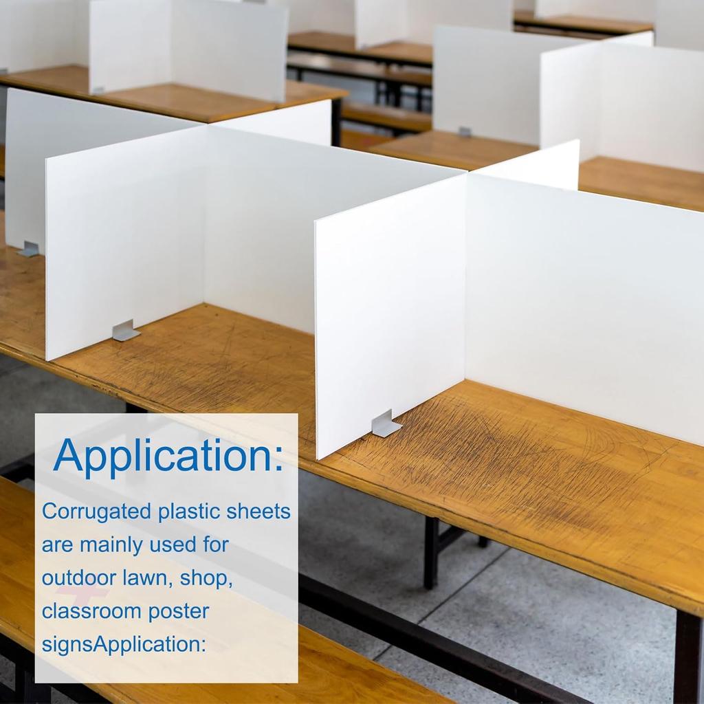 DMiotech 5 Pack 12 Inch X 16 Inch 3mm Corrugated Plastic Sheets Blank Yard Lawn Signs Waterproof Sign Blank Board for Offices, Classrooms, Lawn,