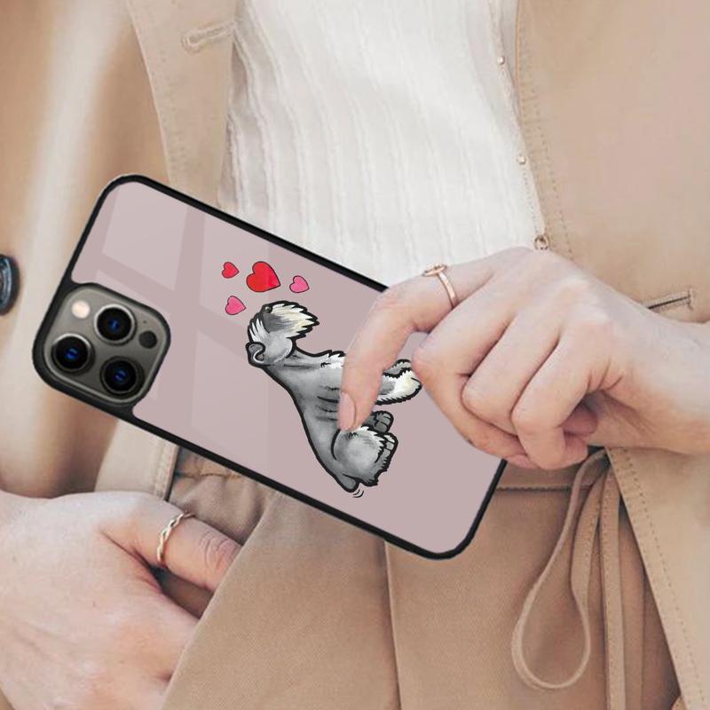 Cartoon Schnauzer Dog Magnetic Phone Case For APPLE iPhone 17 Air 16 14 13 12 Pro Max 15 Plus Wireless Charge With MagSafe Cover