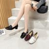 Autumn leather fashion heels women's buckle cuff casual shoes women's one-pedal Mary Jane women's shoes
