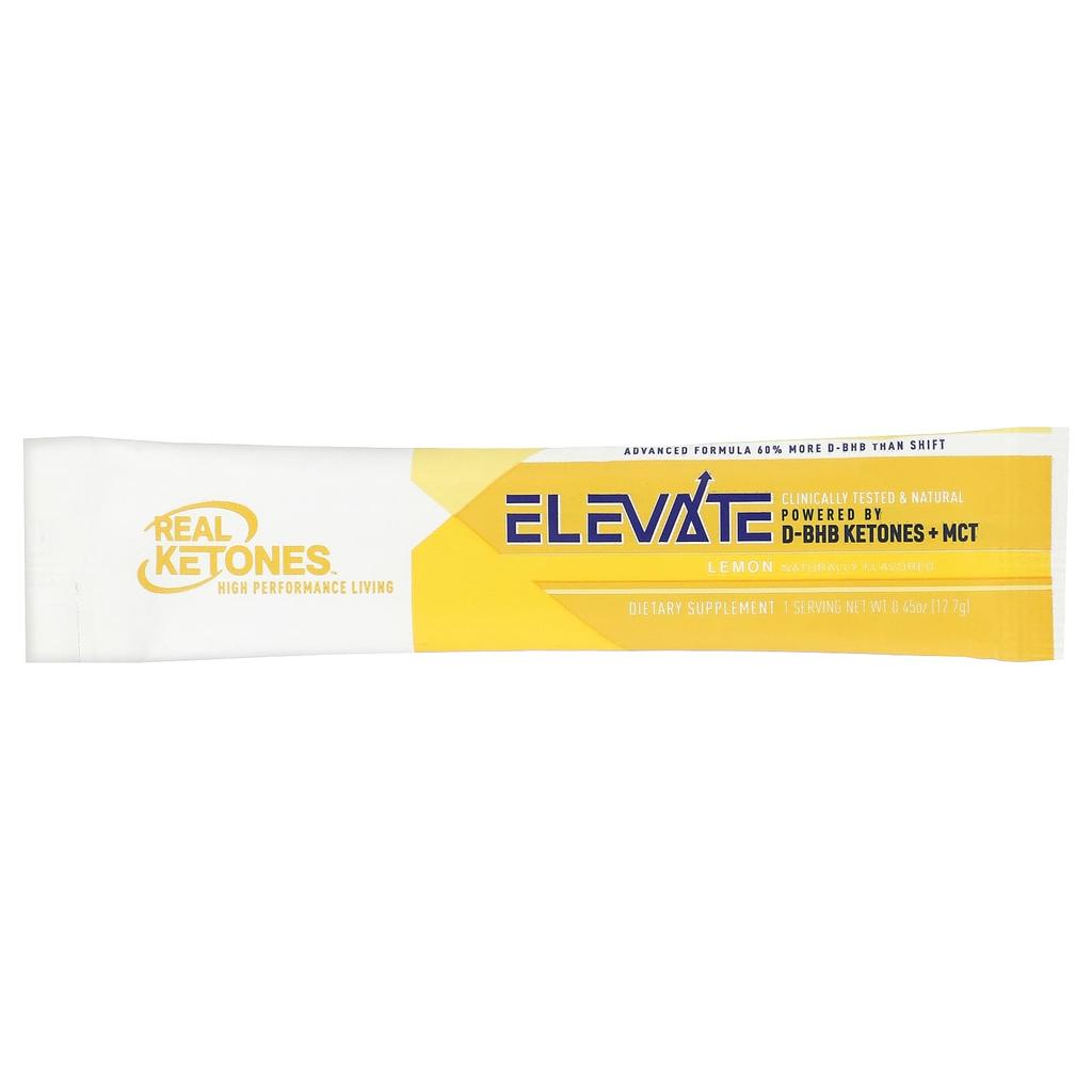 Real Ketones, Elevate, Lemon, Drink Mix 30 packs, 0.45 oz (12.7 g) each