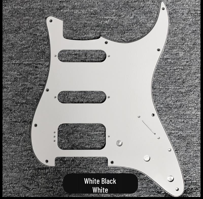 ST Elektrický kytarový pickguard SSH Panel z hliníkové fólie s duálními velkými kulatými otvory pro snímače