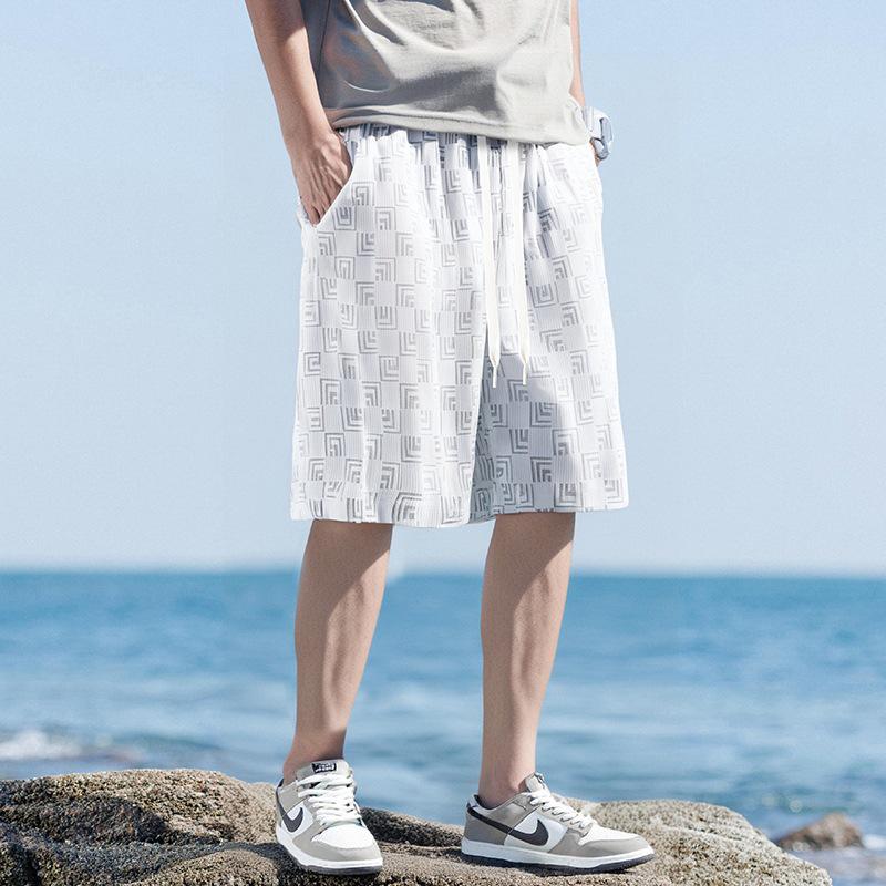 Xintang Men's Plus Size Casual Printed Bermuda Shorts