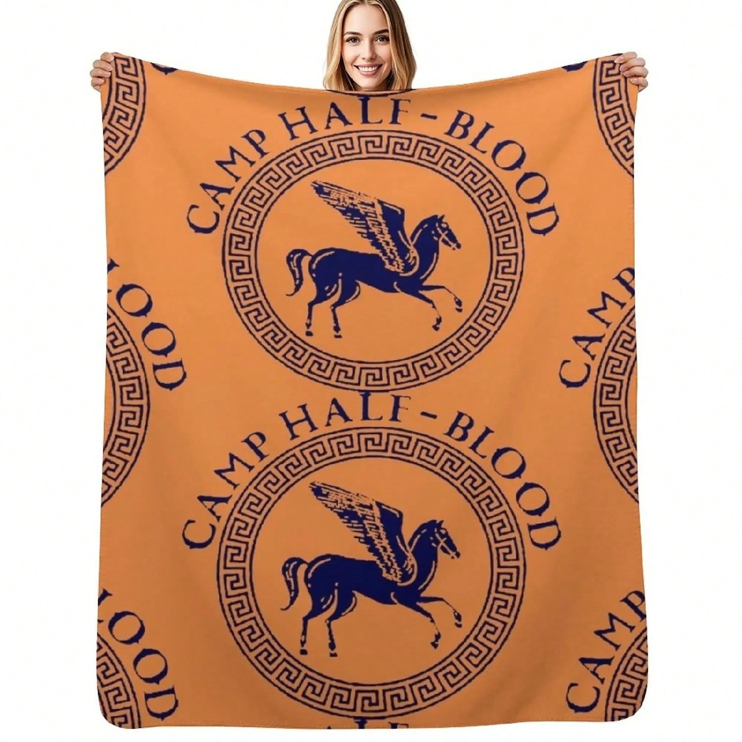 And The Olympians Series Logo Camp Half Blood T Shirt Throw Blanket For Decorative Sofa Beach Heavy Warm Blankets S разноцветный