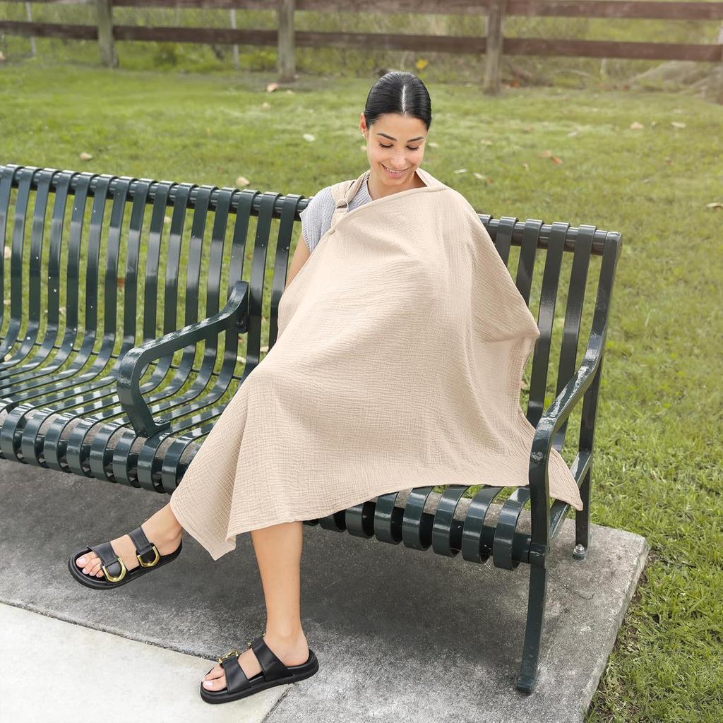 Breathable Breastfeeding Cover & Burp Cloth – Privacy & Comfort for Baby's Feeding & Tummy Time