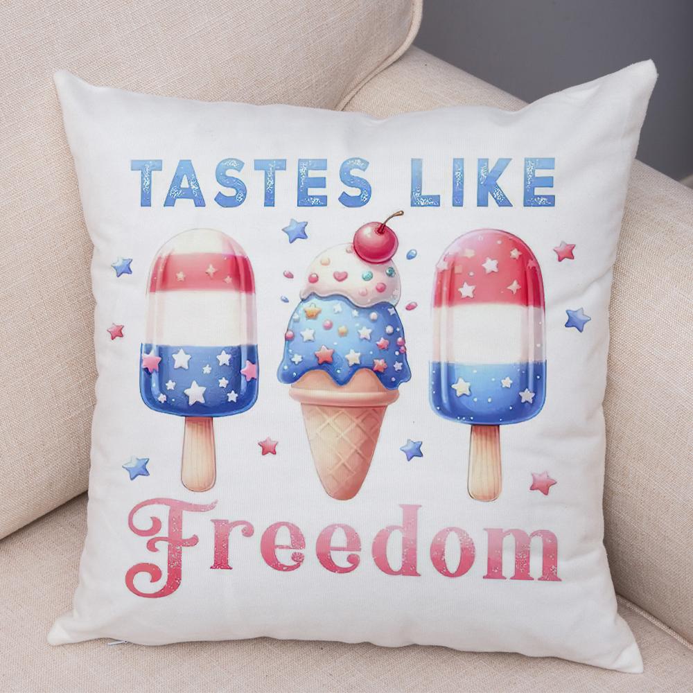 All American Cowboy Pillowcase Double Print Proud American Girl Cushion Cover Soft Plush Freedom Treats Pillowcase for Sofa Home