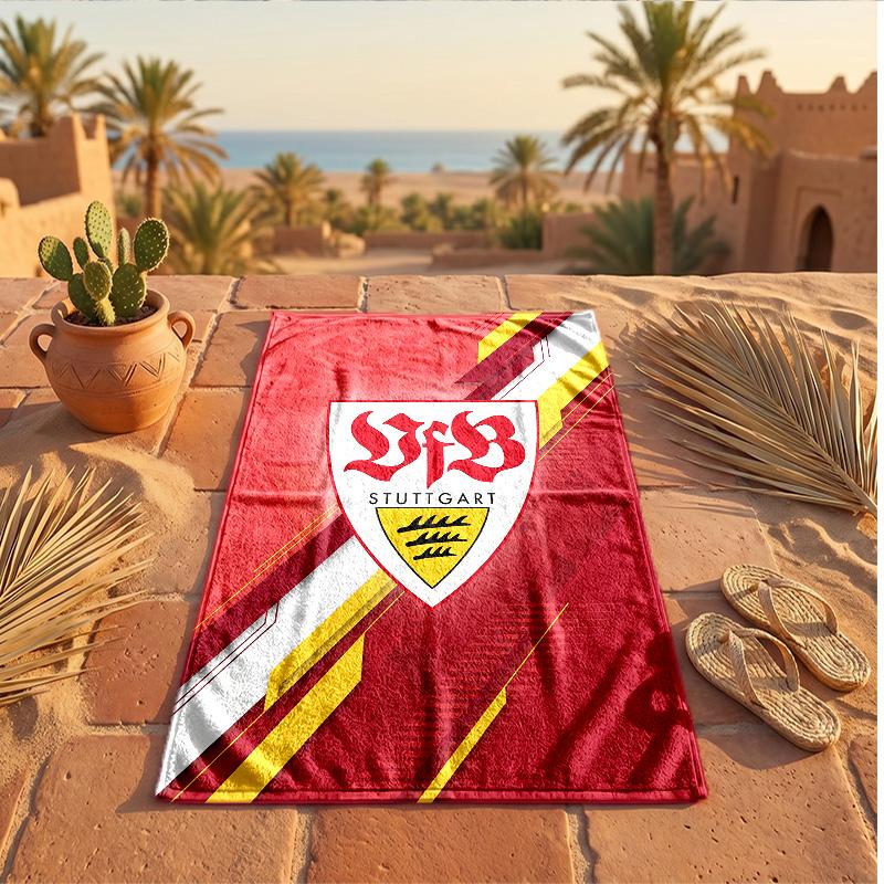 VfB Stuttgart Theme Beach Towel Soft Quick?dry Towel For Summer Beach Vacation Swimming