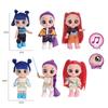 10" K-POP Demon Hunter Girls 5D Eye Doll with Blue Tiger Plush & Weapons