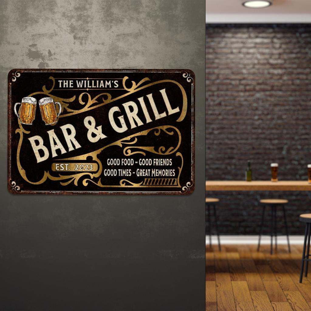 Custom Metal Sign for Bar Man Cave Home Wall Decor Waterproof Dustproof