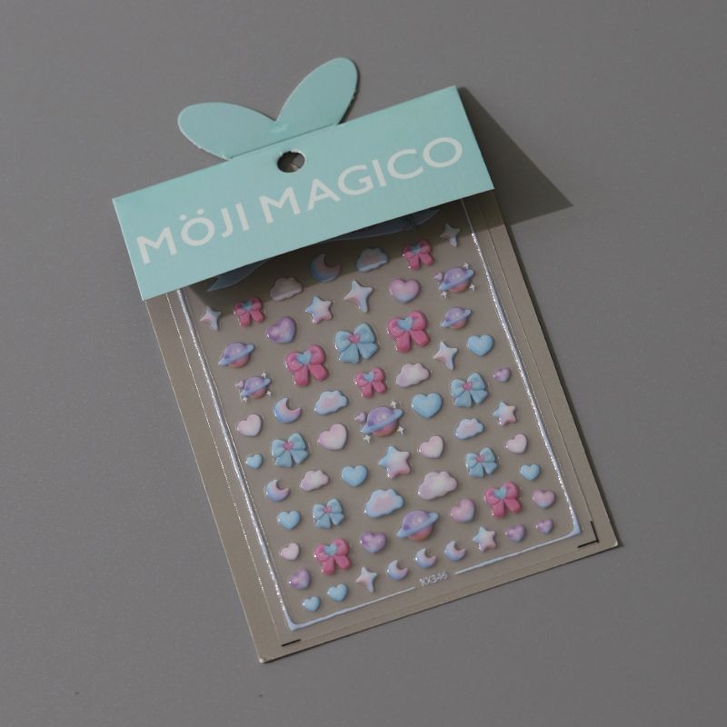 

Colorful Sequin Heart Jelly Bows Three-Dimensional Nail Stickers Waterproof Nail Sticker Kx346 349 kx346 (jelly)