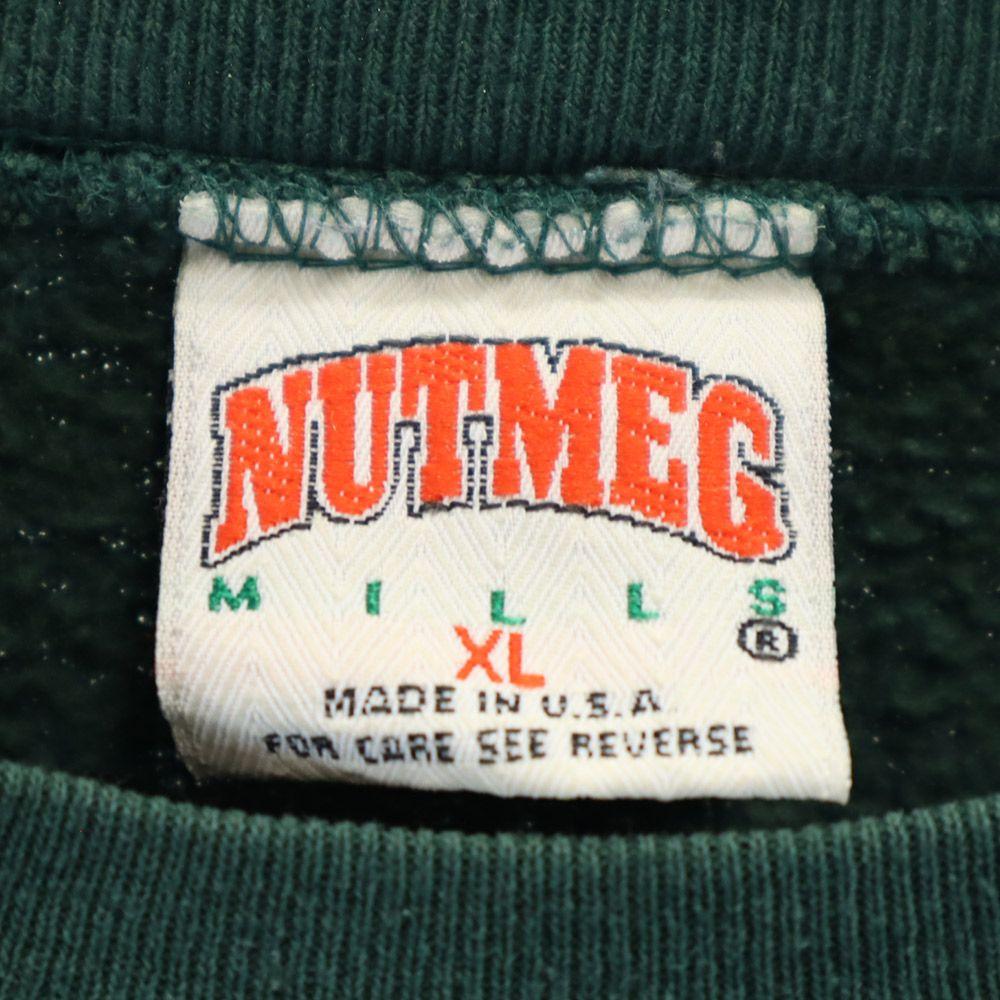 NUTMEG 90s Old Packers Long Sleeve Trainer XL Brushed Back of Sweatshirt Men's Used