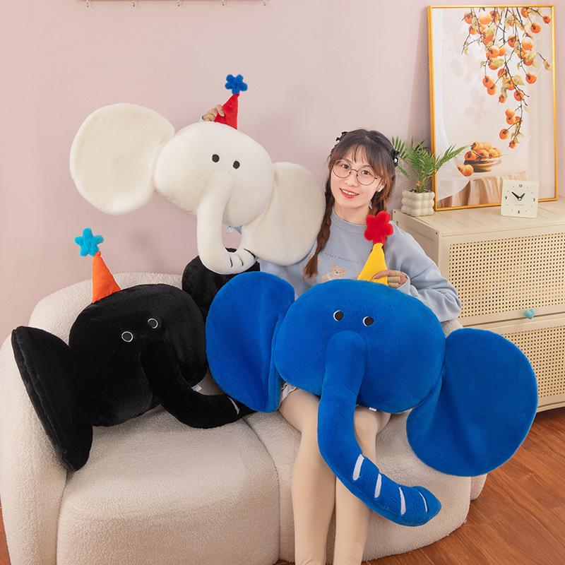 

Cartoon Elephant Plush Pillow Toy - Soothing Sofa Backrest & Girlfriend Gift 85 cm
