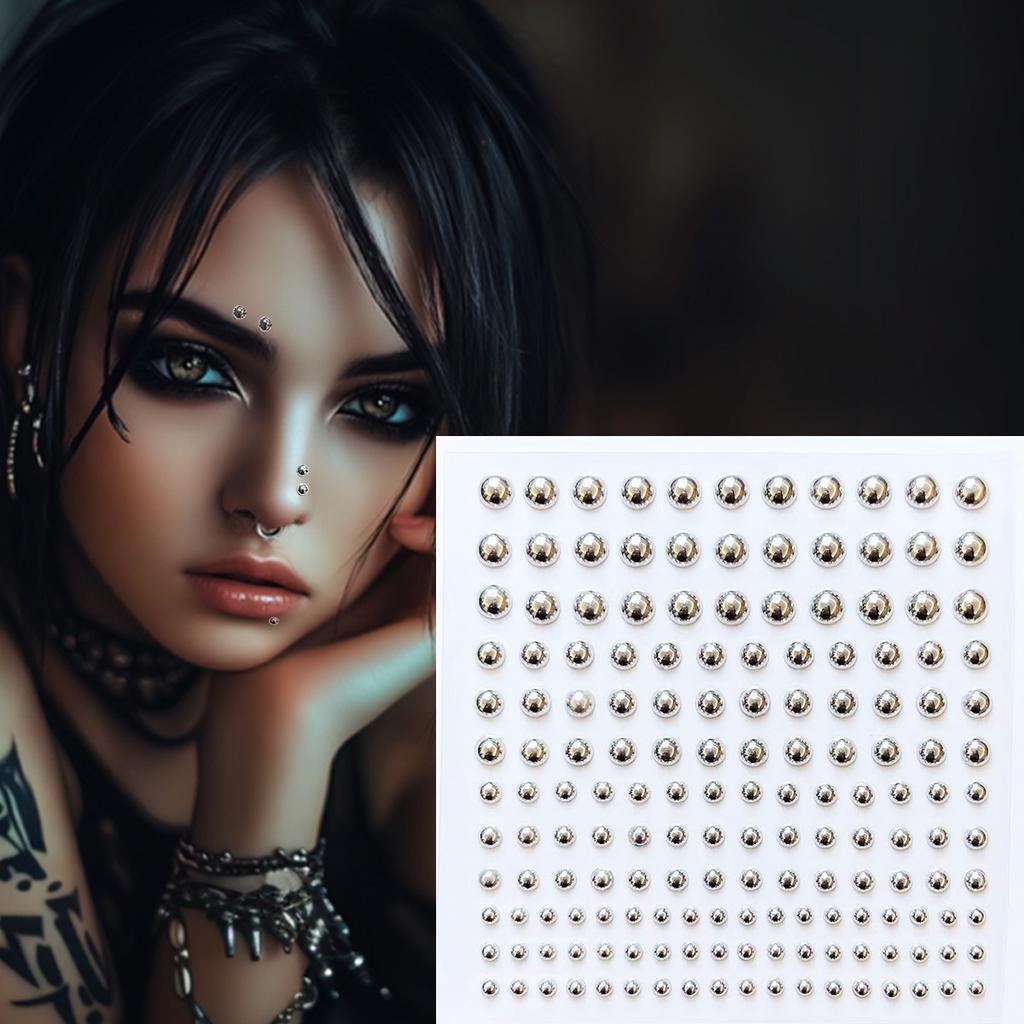 Elmas Çıkartma Sahte Burun Piercingi Kendinden Yapışkanlı Rhinestones Deliksiz Göz Kulak Yüz Vücut Takısı Kadınlar İçin Çıkartma