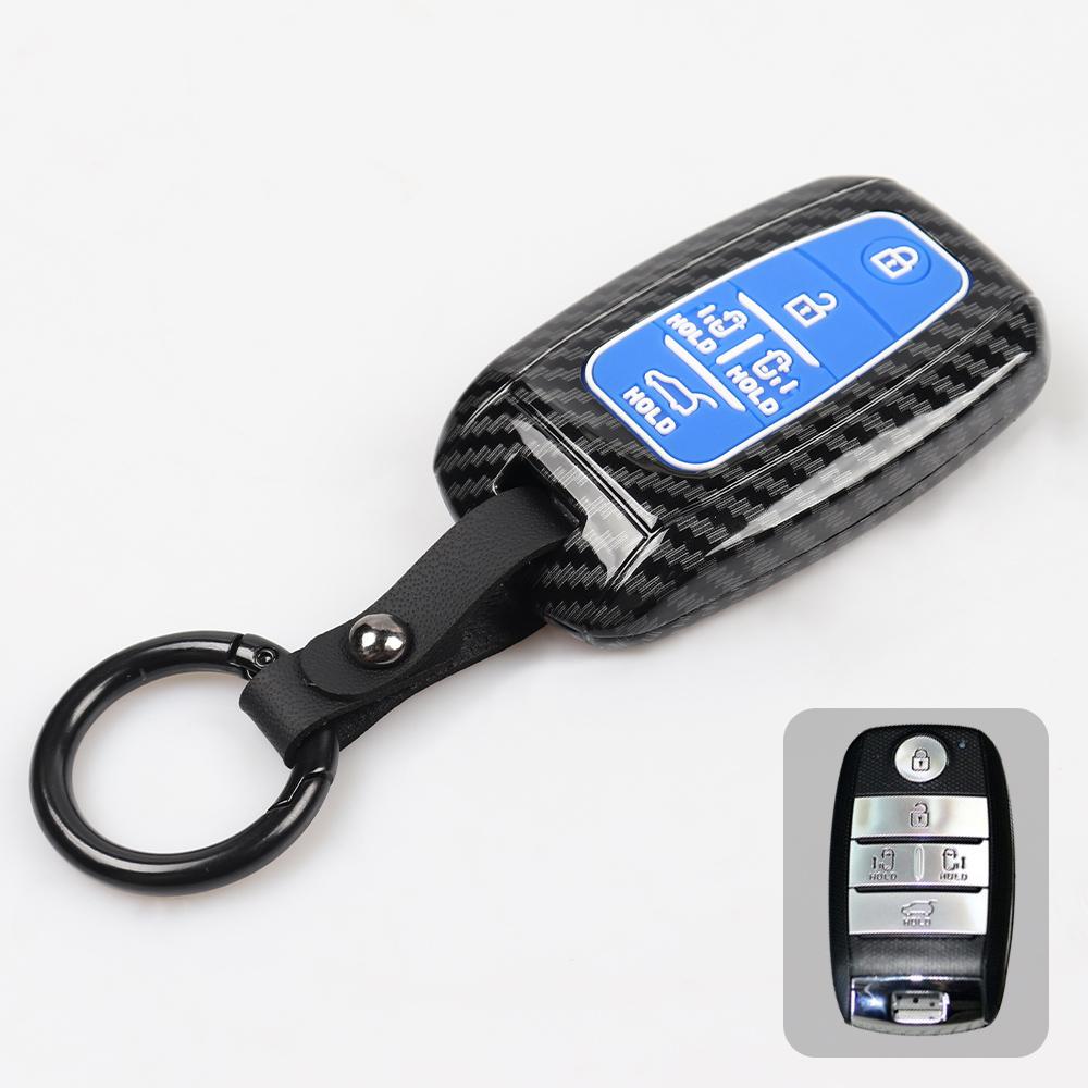 For Kia Sedona Grand Carnival 2015 2016 2017 2018  Stonic Forte Niro Soul Sorento ABS Carbon Car Key Cover Case