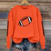 Women's Fashionable And Casual Long Sleeved Printed Round Neck Sportswear Pullover Sweatshirt Top