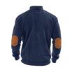 Men's Corduroy Half-Zip Stand Collar Long-Sleeve Hoodie - Autumn/Winter Collection