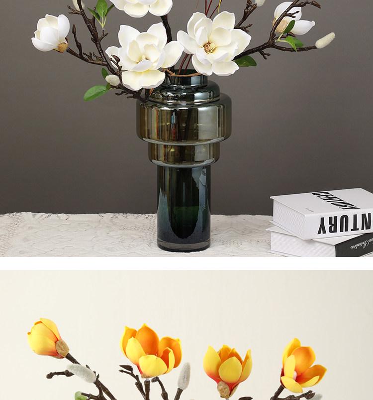 Large Magnolia Artificial Flower Bouquet for Living Room - High-End Floor Stand Floral Decoration