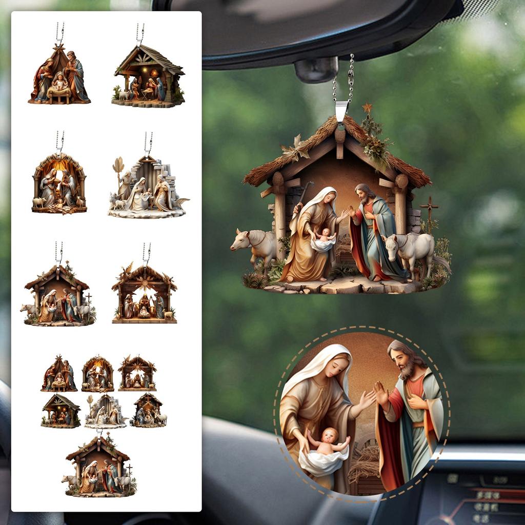 Small Gifts, Acrylic Cross-border Decorative Pendants, Car Pendants, Rearview Mirror Hangings, Religious Items