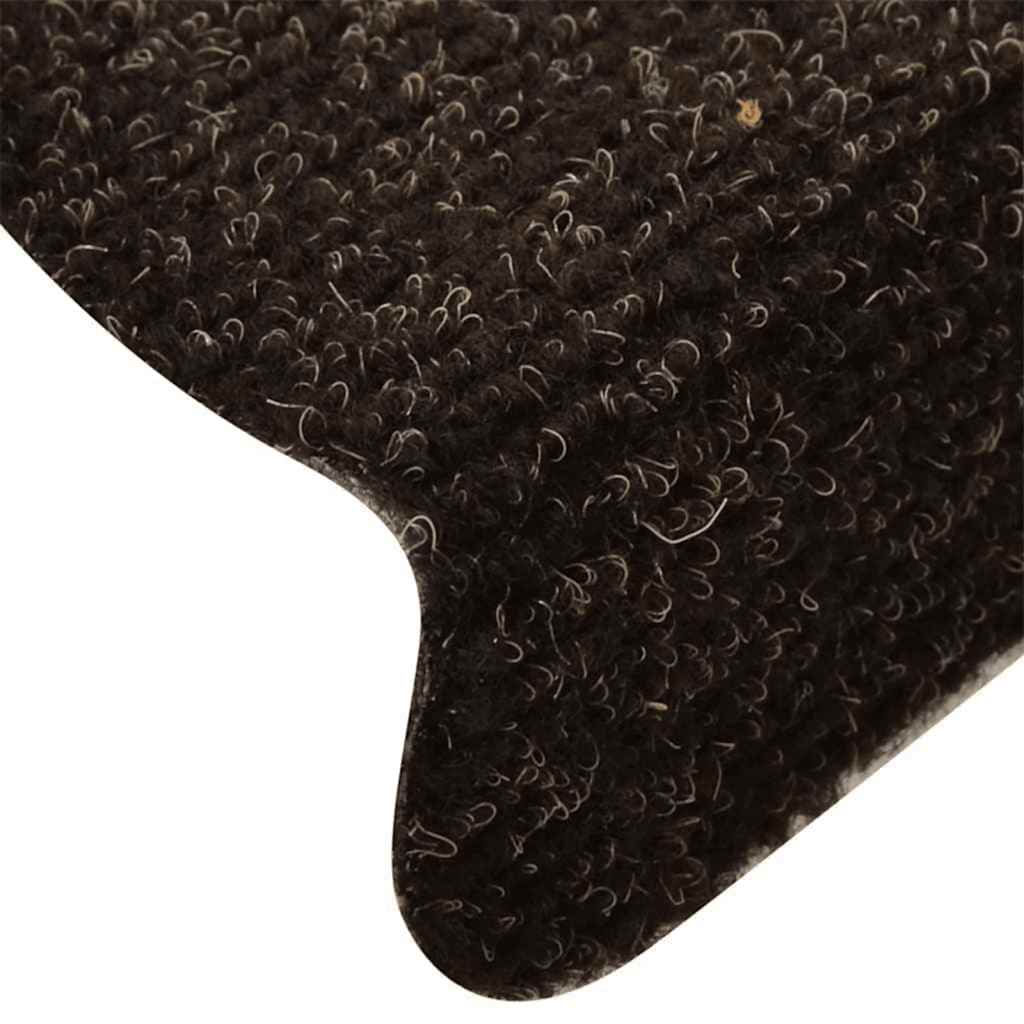 Self Adhesive Stair Treads 5 pcs 65 x 21 x 4 cm Dark Brown Semi Round Large