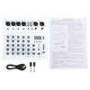 6 Channel   Sound Mixer DJ Controller with   MP3 Player 48V   Power Built-in Guitar Amp Portable Mixer Console for Studio Recording Live Str
