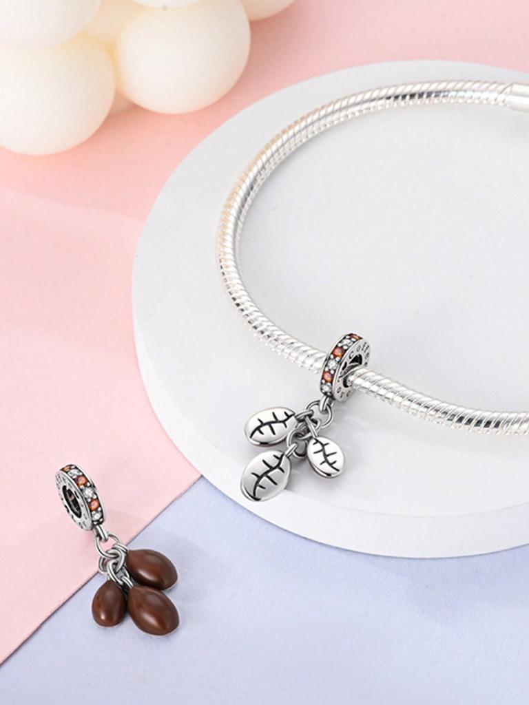 Charms Plata Beer Wine Coffee Beans Beads Charm Copper Plated Fit Charms Original Bracelet For Jewelry Making Diy Charm