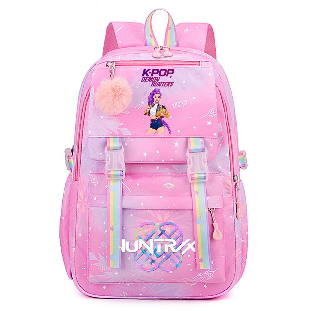 Anime K-Pop Lovci démonů Potiskovaný Velkokapacitní Voděodolný Batoh Teenger Studentka Dívka Chlapec Školní taška Taška na knihy Ženy Voděodolná Cestovní taška Mochila