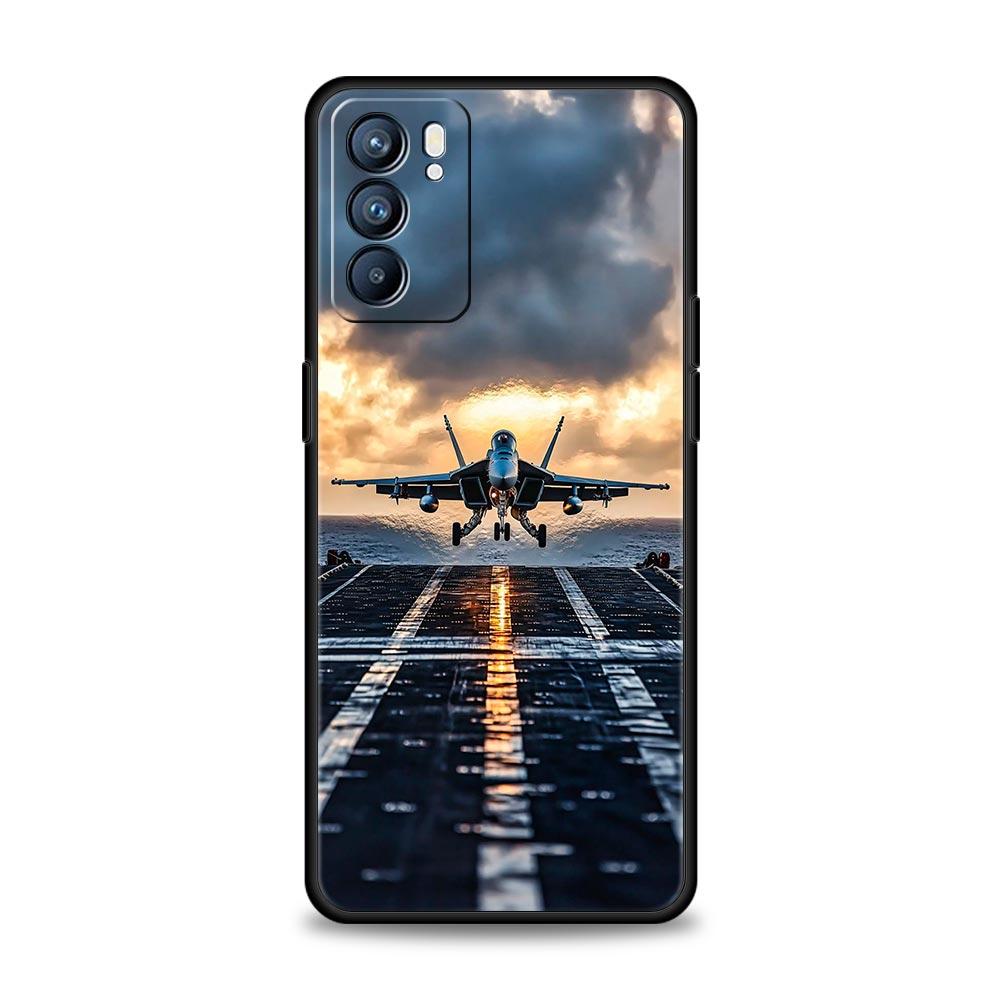 Aircraft Helicopter Airplane Case For Oppo Reno13 Reno12 Reno11 F Reno10 Pro A54 5G Find X5 A53 A52 A9 A17 4G A79 A80 A98 Cover