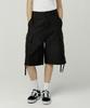 MAGOODGAN Bernard 4914 Satin Cotton Bermuda Black Cargo Shorts