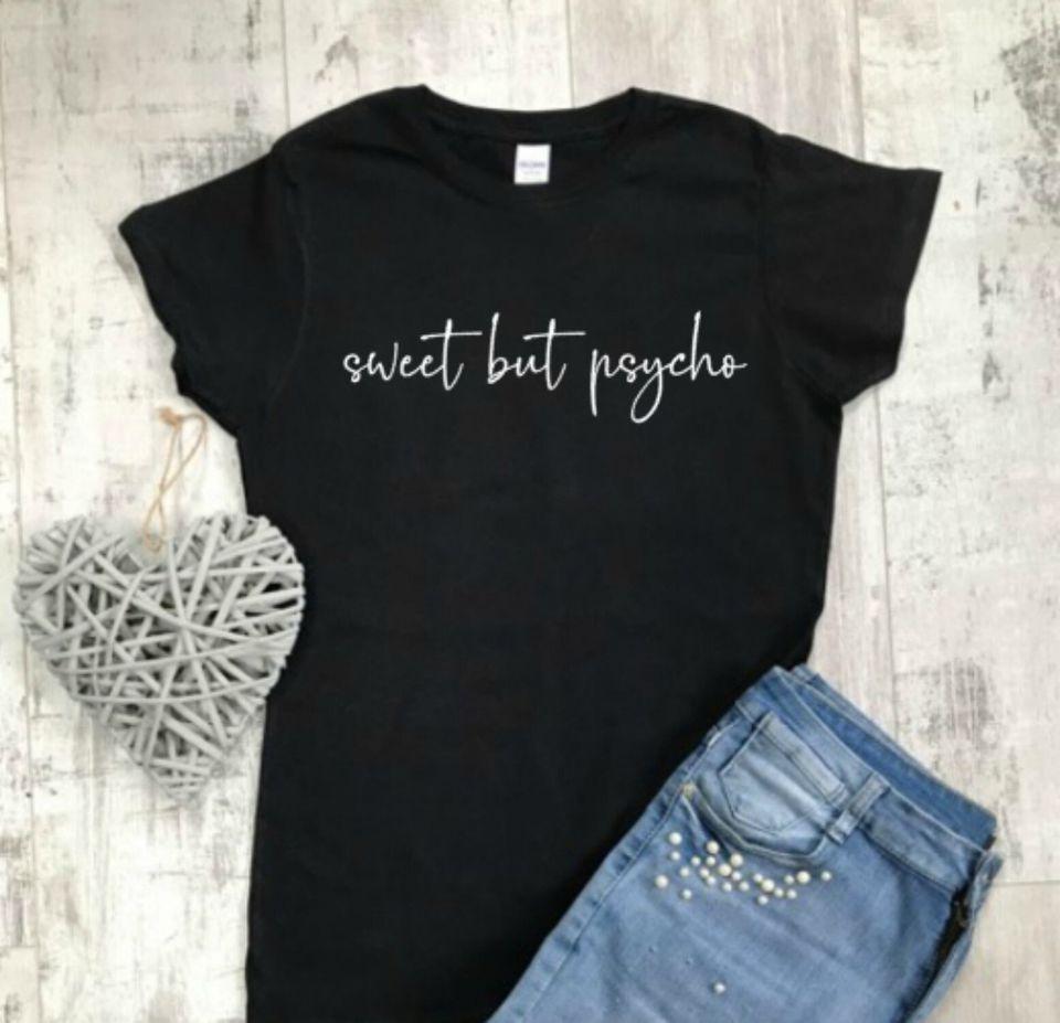

Сладкая, но психованная футболка, Футболка со смешным слоганом, Классическая футболка XL