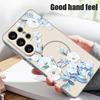 Etui z kwiatowym wzorem lawendy, piwonii i róży dla Samsung Galaxy S26 Ultra S25 Edge S24 Plus S23 FE S22 A17 A54 A55 A56 A57 5G Magnetyczne Pokrowiec dla Magsafe
