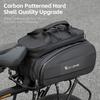 WEST BIKING Large Capacity Bicycle Rear Seat Bags EVA Multi-purpose MTB Road Bike Carrier Bag Expandable Cycling Rear Rack Bag