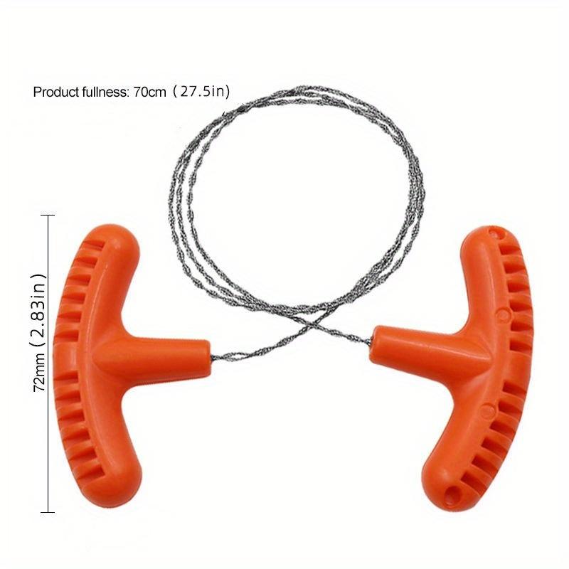 Mini Stainless Steel Hand-Pulled Wire Saw Rope - Compact, Lightweight, Multipurpose Pocket Saw for Outdoor Camping, Survival, and Emergency Situations