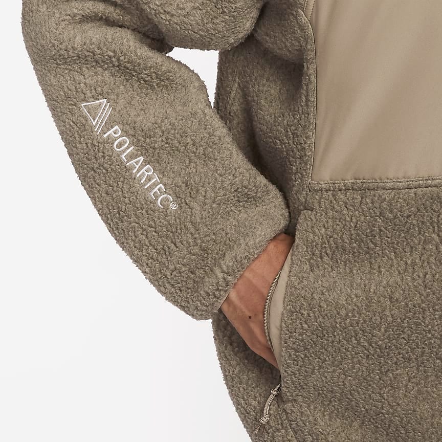 Nike ACG Fleece Tops Men's Khaki Stand Collar Moderate FN0373-247