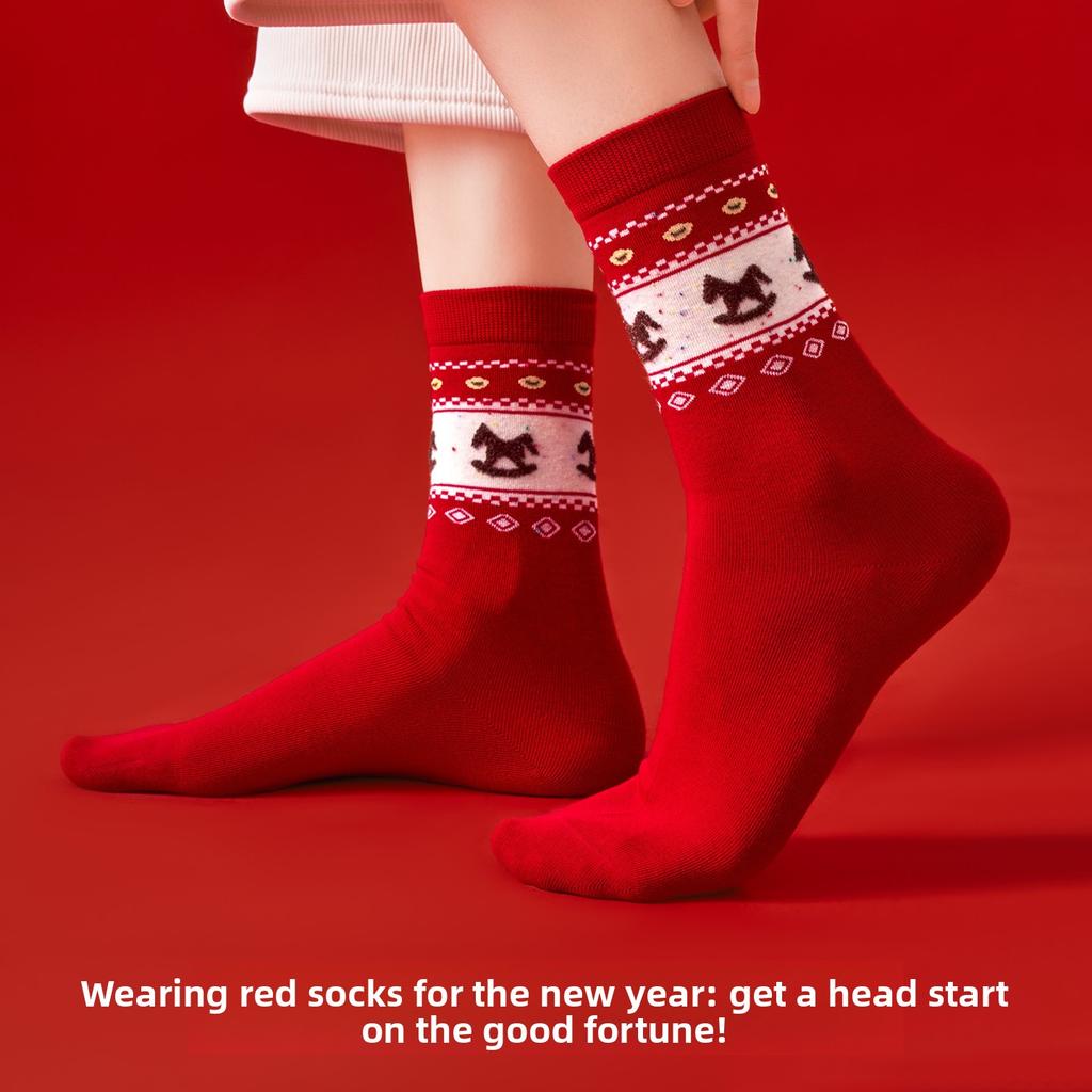 Red Sox Children's Winter-Spring Thick and Warm Stockinged New Year Stocking