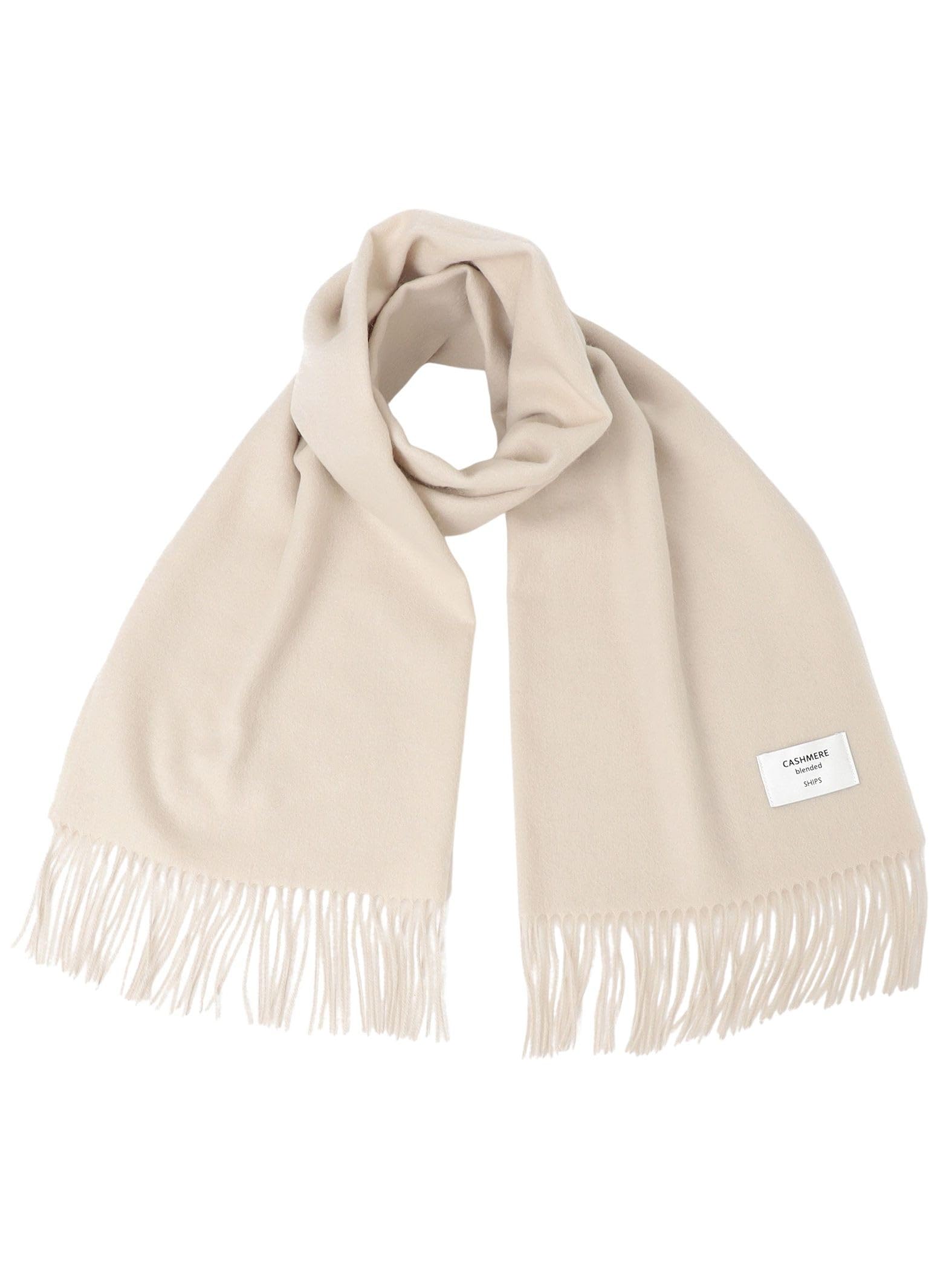 [SHIPS for women] SHIPS for women s Wool Cashmere Washable Stole, Women s, 318270021, Off-White, One Size