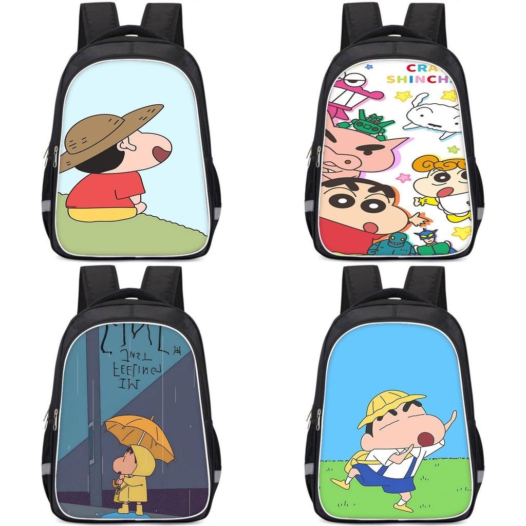 Spacious Crayon Shin-chan Oxford Cloth Backpack Lightweight School Bag For Kids