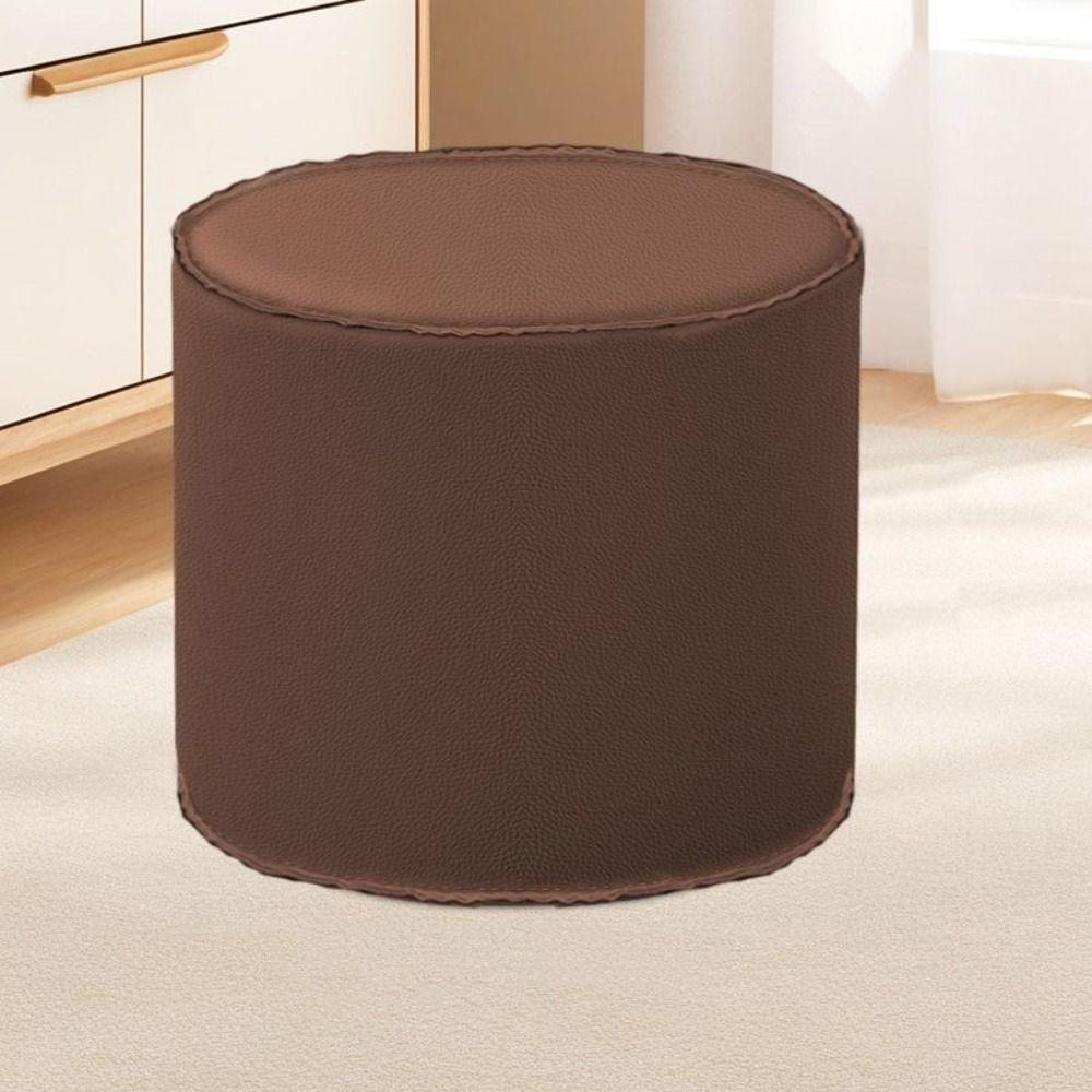 Sgabello Contenitore Impermeabile Pouf in Pelle Antiscivolo Copertura Multifunzionale per Sgabello Divano Contenitore Vestiti