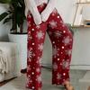 Pajama Pants , Sleepwear , Casual Drawstring Elastic Waist Pants , Comfortable Straight-leg Loose Pants