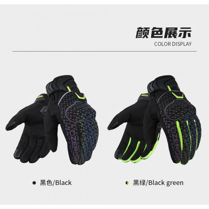 Motorcycle Riding Gloves Men Women Touchscreen Compatible Shock Absorbing Reflective Strip Breathable Anti-Slip
