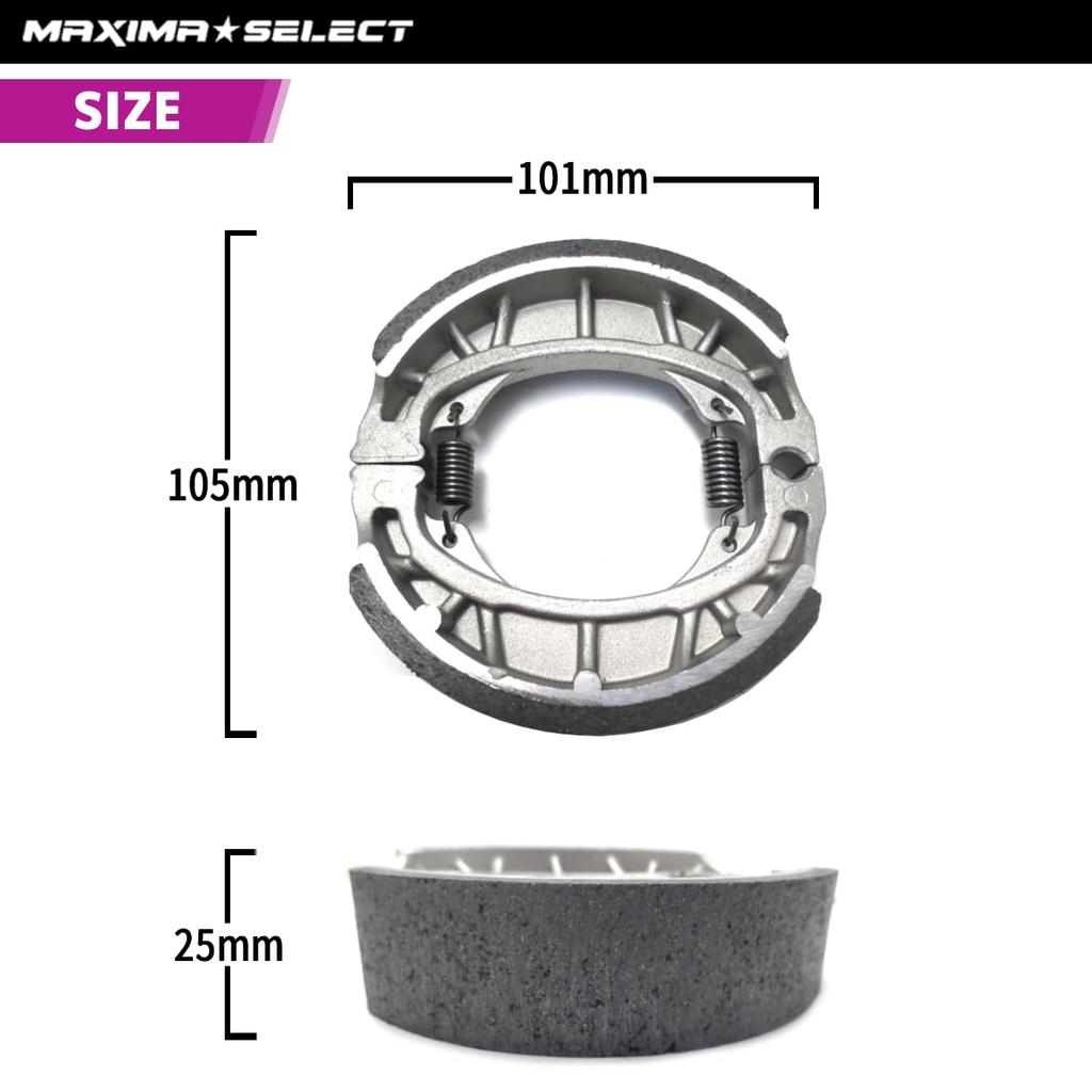 MAXIMASELECT Brake Shoe Set for Honda Small Bikes 50cc 100cc 125cc Front Brake Rear